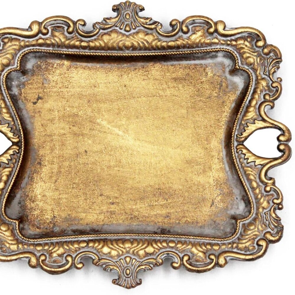 Vintage Small Gold Ring Dish, Birthday & Wedding Gifts for Women，Wedding Ring Tr